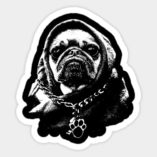 Gangsta Pug Thug Sticker